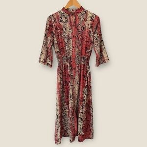 Mira & Co Snake Print Midi Dress